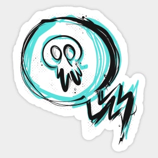 Skull Bubble 01 Sticker